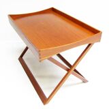 Danish Folding Campaign Side Table by Torsten Johansson for Bo-Ex