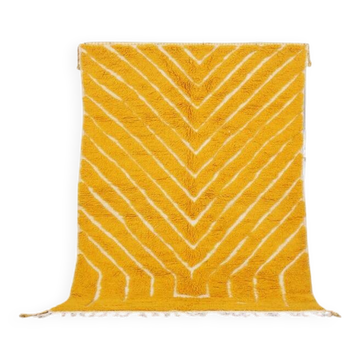 Tapis marocain écru à motifs géométriques 250cmx150cm