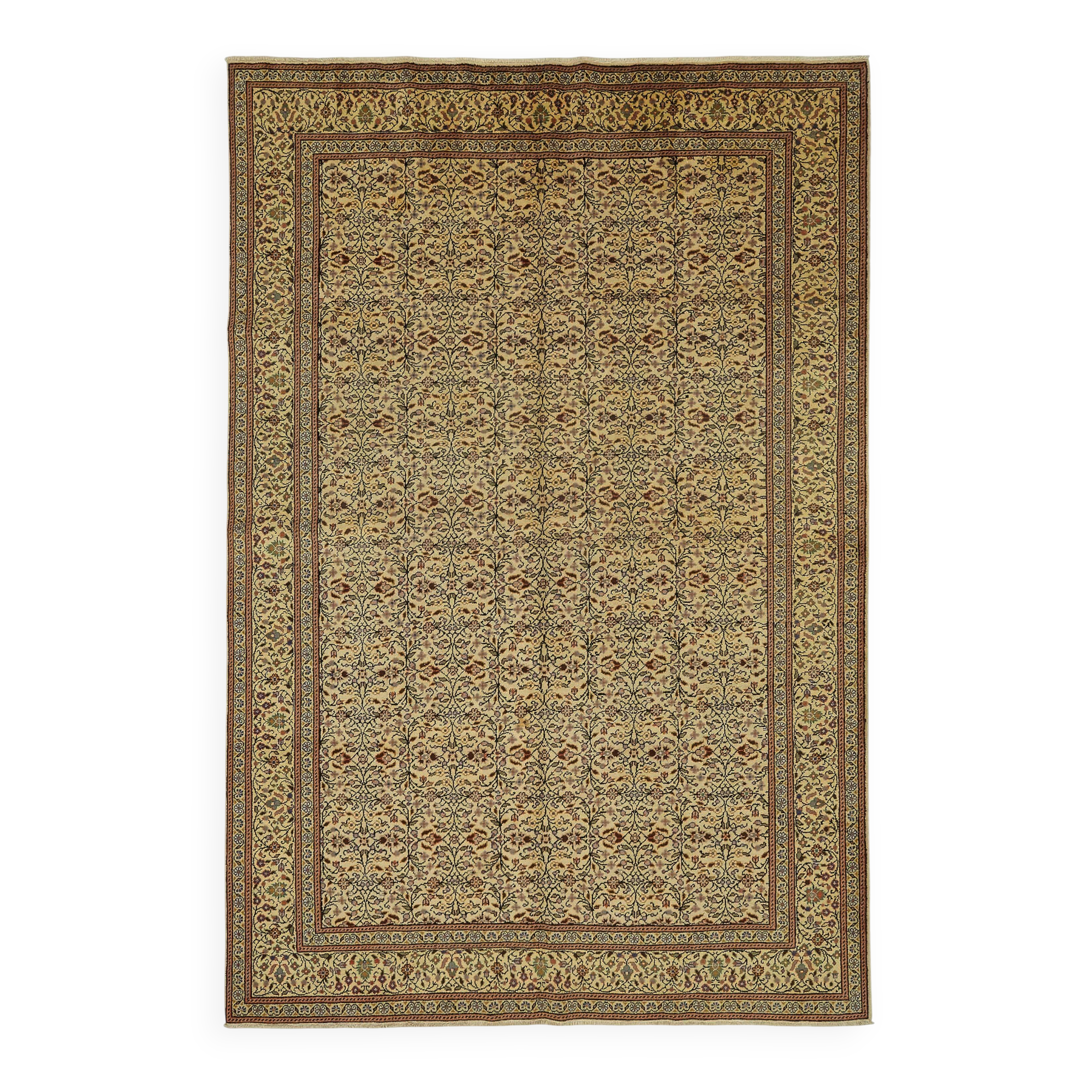 Turkish Wool Vintage Kayseri Rug 195 cm x 290 cm