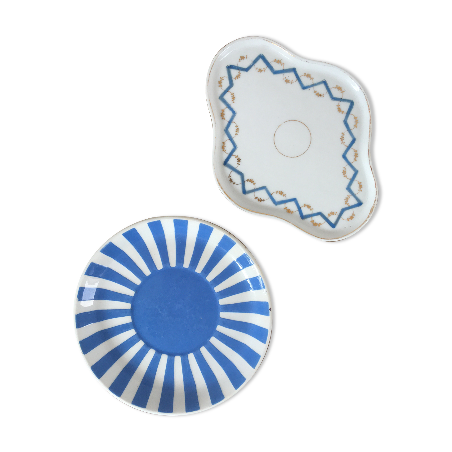 Blue & white pocket trays