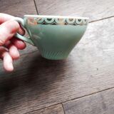 Vintage cup interior pattern birds