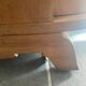 Rotating wooden bar cart from the 1950s.