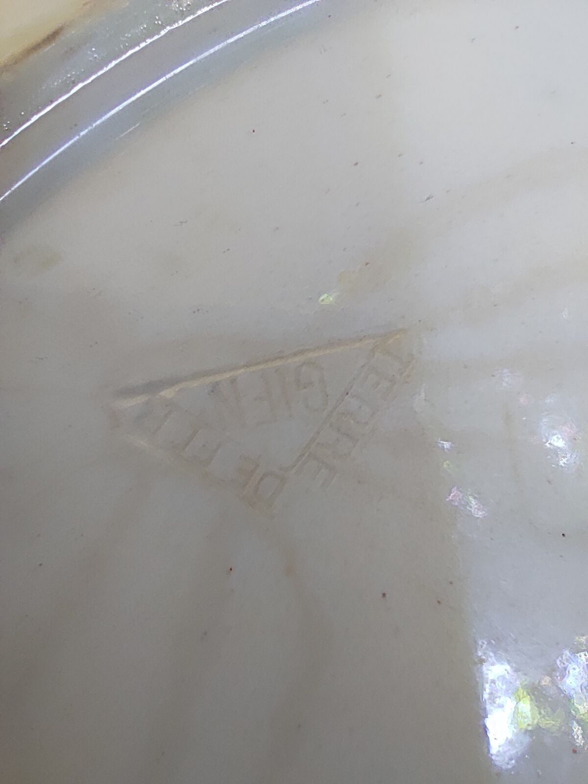 Hollow earthenware dish by Gien