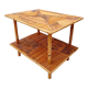 Table basse en marqueterie de rotin