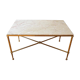 Marble and brass coffee table 60s