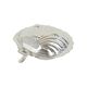 Shell Butter Bowl Caviar Holder Chrome Blue Glass Vintage