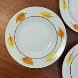 Set of Moulin des Loups autumn soup plates