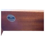 Vintage rosewood desk, MIM Roma, Italy 1970s