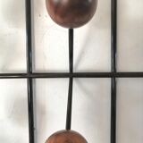 Hang It Hall coat rack, Eames Vitra edition design, walnut and chocolate steel structure