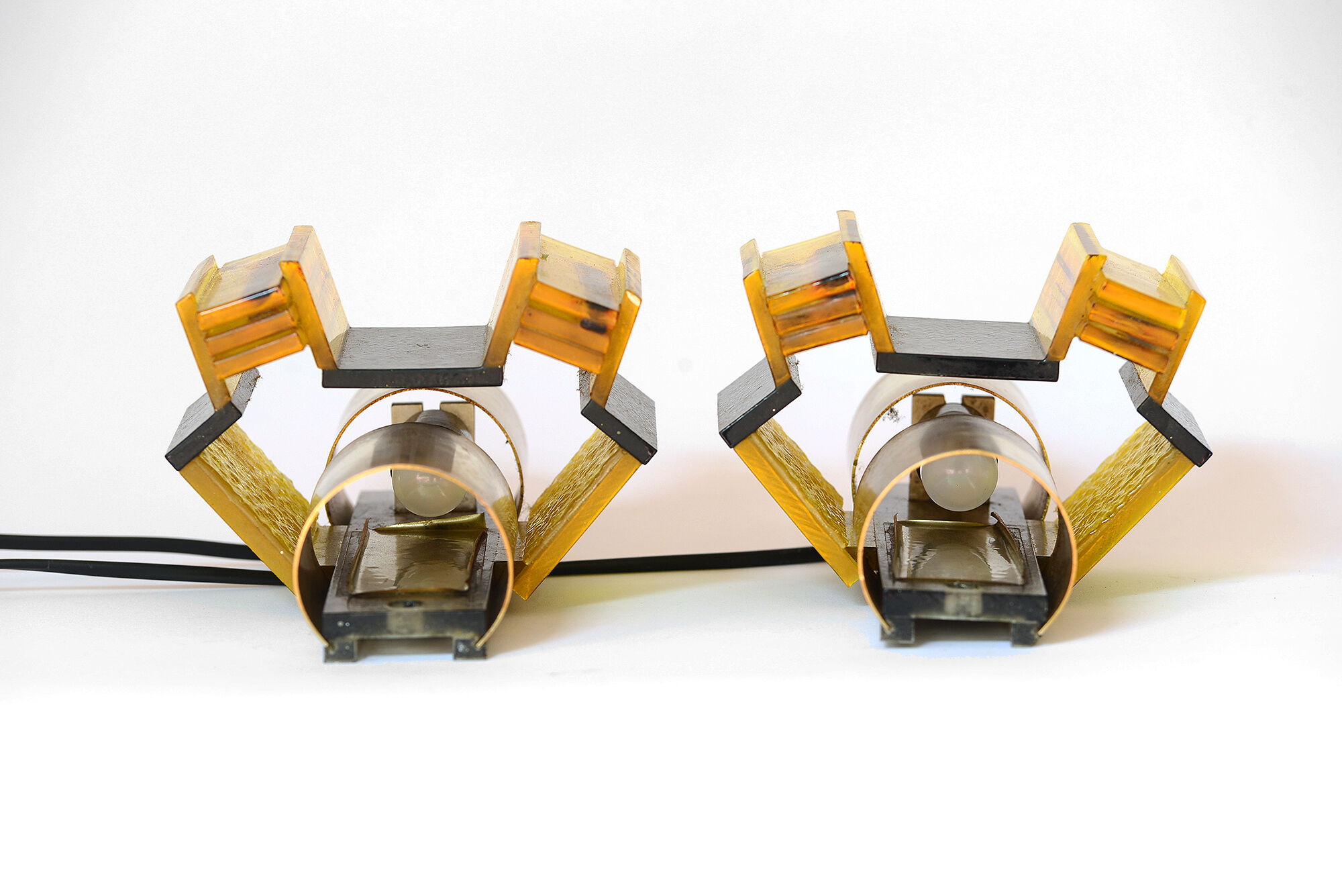 Pair of wall sconces by Claus Bolby for CEBO industries. Denmark 1960s
