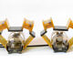 Pair of wall sconces by Claus Bolby for CEBO industries. Denmark 1960s