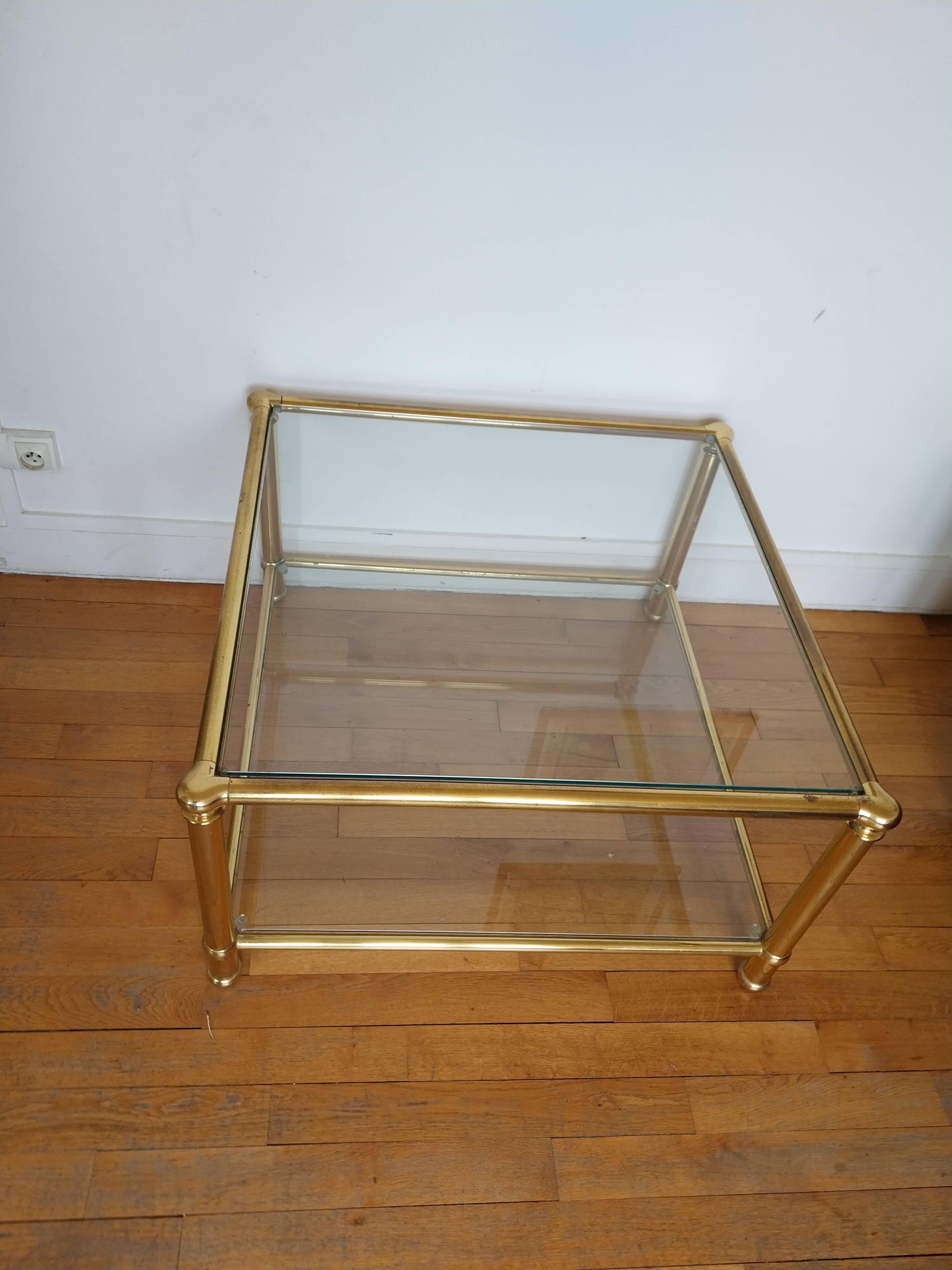 Table basse laiton Fratelli Orsenigo design Italien