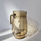 Amber Glass Carafe with Pour Spout - Lever Vintage