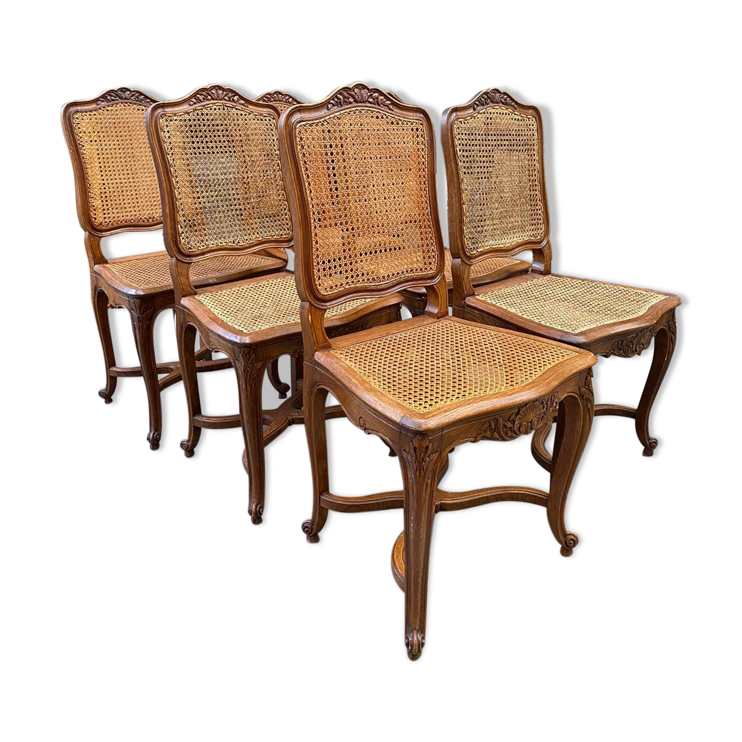 Suite de 6 chaises de style Louis XV