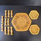 Vallauris trivets, knife holders and bottle coasters