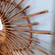 Asymmetrical sun mirror in rattan - vintage 1960s