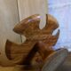 Six coquetiers en bois tourné sur leur presentoir