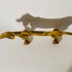 Toy old dog sausage dachshund to drag wooden