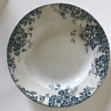 3 hollow plates iron earth Moulin des Loups model Marie Louise dark green