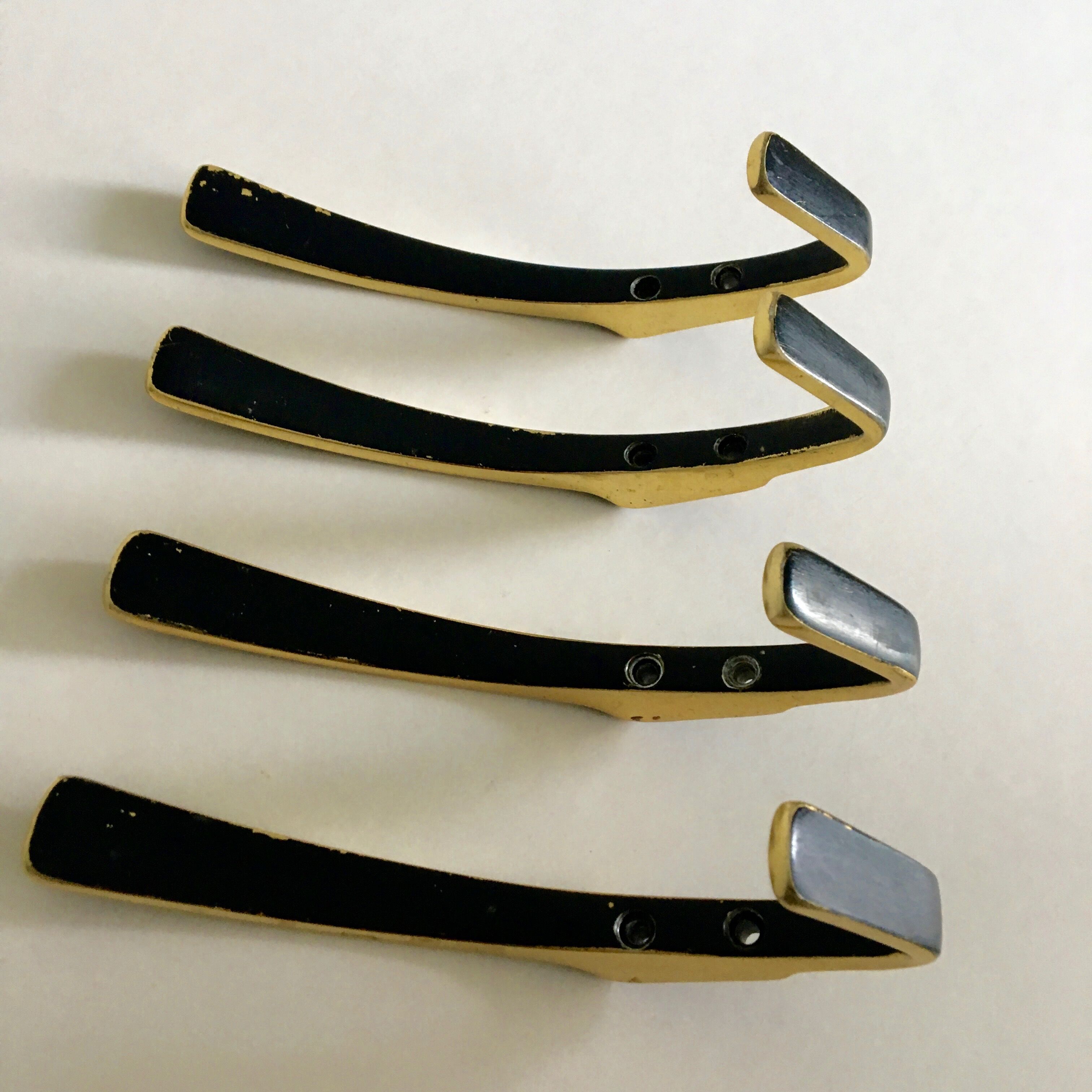 Brass wall hooks from Herta Baller