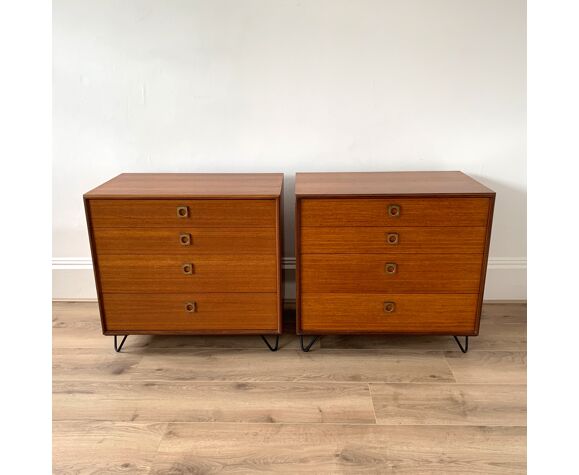 G-plan form five chest of drawers matching pair | Selency