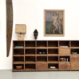 Meuble de métier ancien à 24 casiers