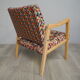 Vintage wood armchairs and fabrics 70s