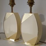 Pair of lamp legs hollywood regency style