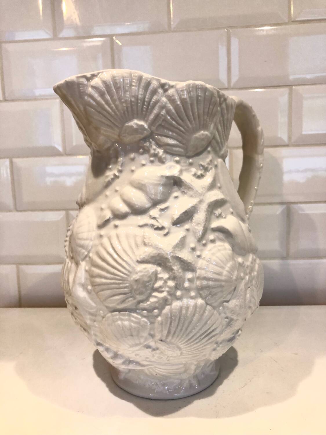 Large “shell” slip carafe