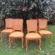 4 chaises cannées style Louis XV années 50