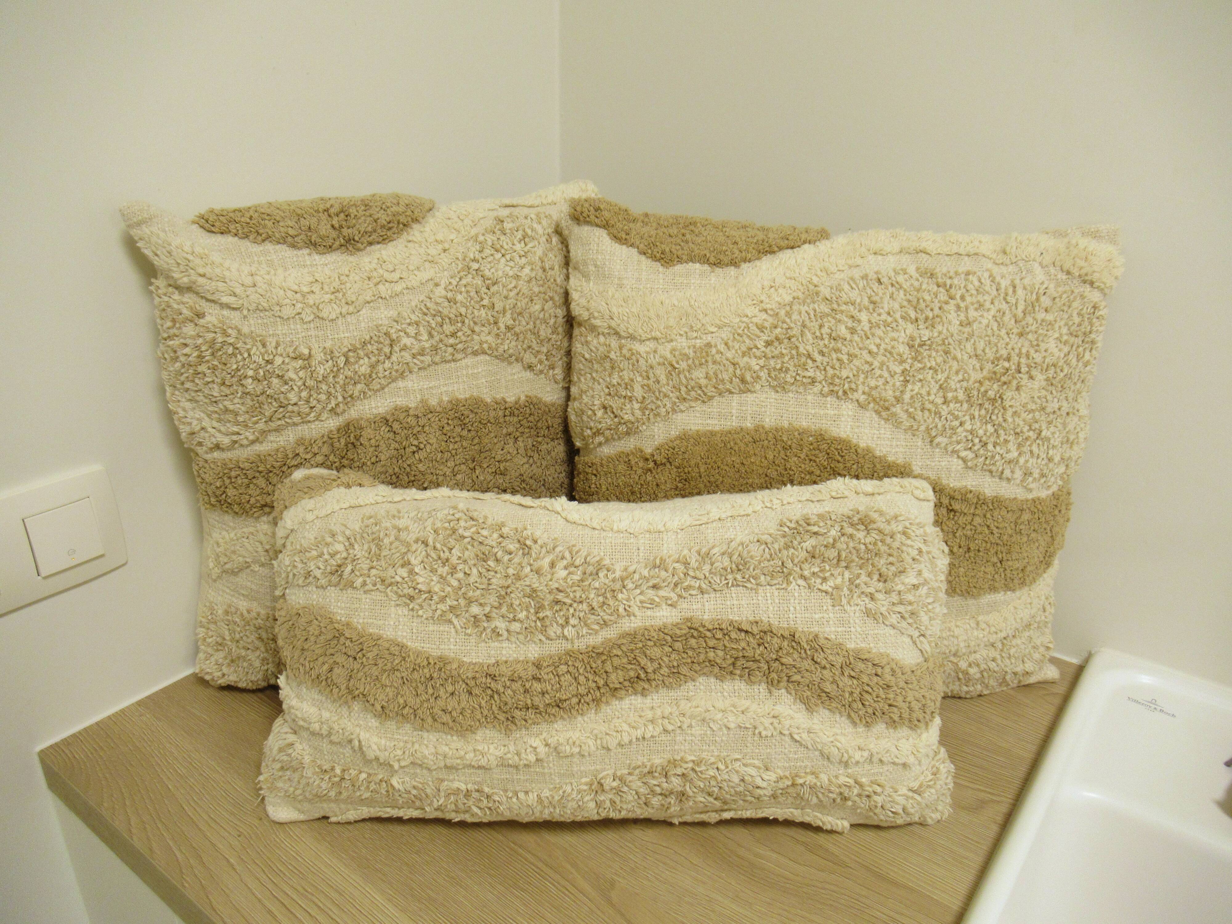 Tramas Ensemble de 3 coussins en coton NEUF