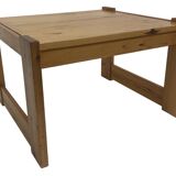 Vintage coffee table pinewood minimalist 1970s