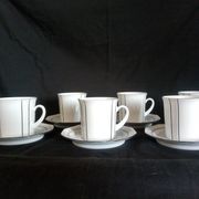 Art Deco coffee service for 6 people in porcelain Winterling Marktleuthen Bavaria (22 pieces)