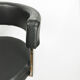 Bar stool black, eco-leather, Germany 90s