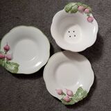 Dish drainer + 2 Silea Barbotine porcelain plates