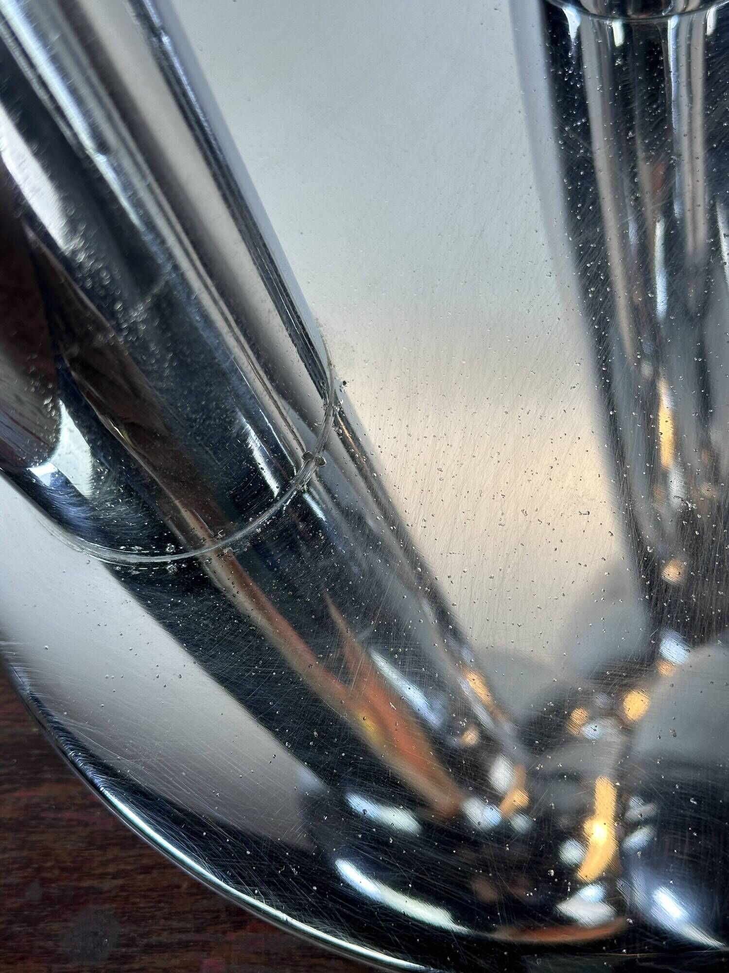 Vintage Space Age chrome table lamp 1970s