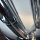 Vintage Space Age chrome table lamp 1970s