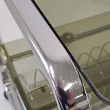 Vintage HIFI furniture 1970 chrome & glass