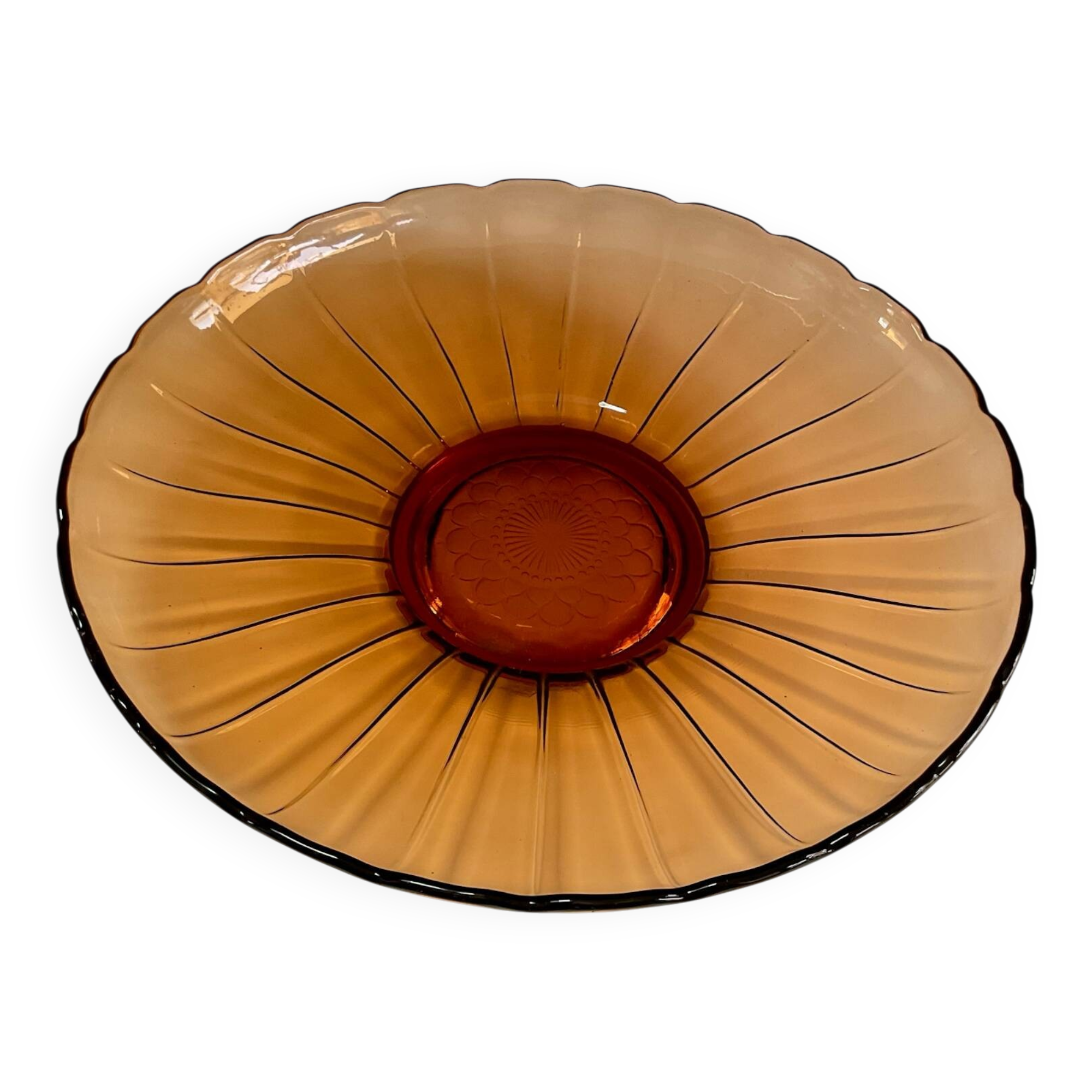 Amber glass plate