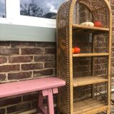 Buri wicker & rattan shelf
