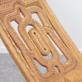 Chaise longue ethnique de coupe à la main