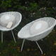 Pair of rattan basket chairs