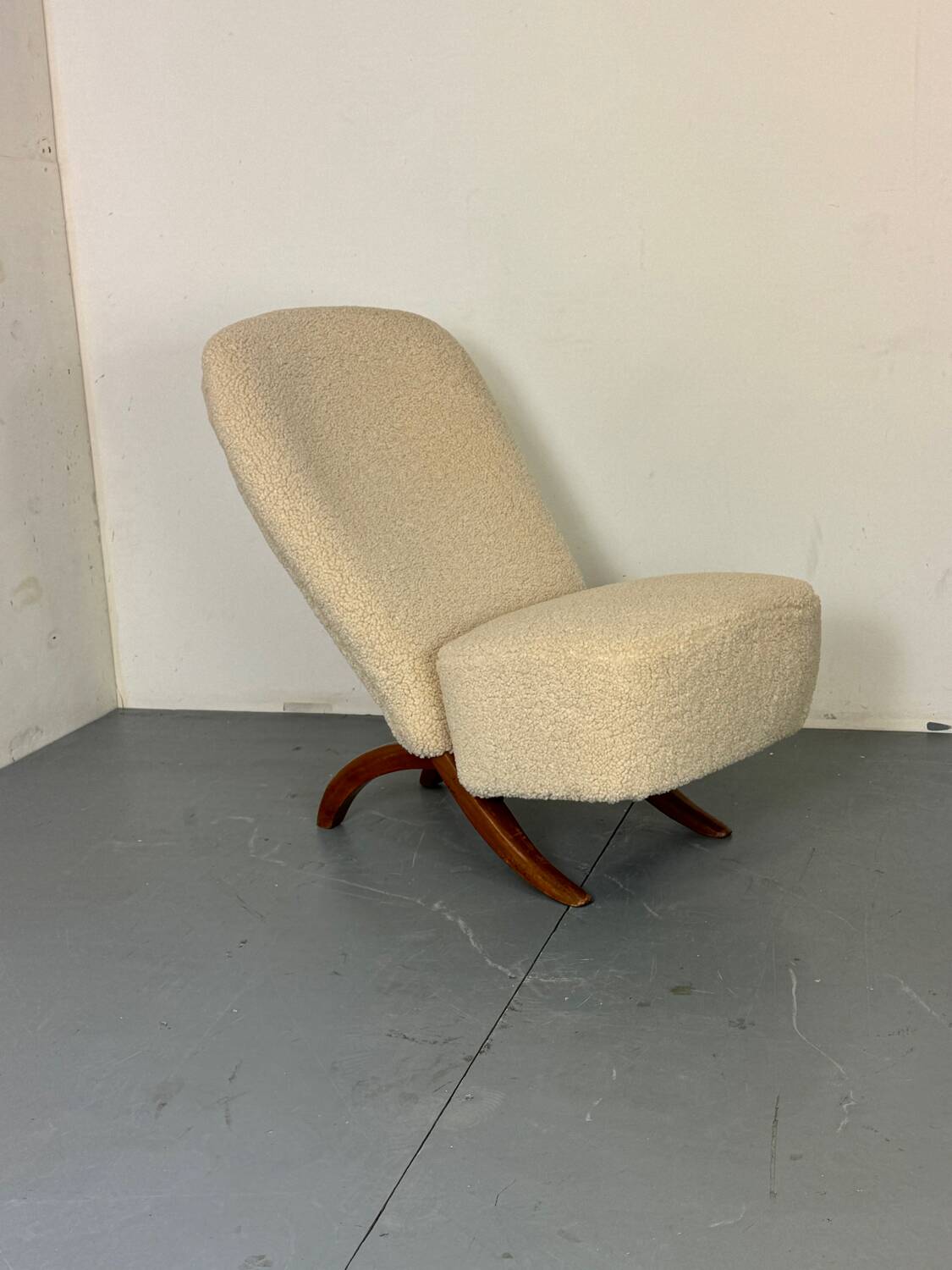 Mid-Century Modernist Bouclé Congo Easy Chair by Theo Ruth for Artifort, 19