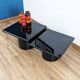 Lot de 2 tables basses gigognes Cidue, années 70