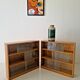 Pair of Mid-Century Oak School Bookcases