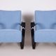 Pair of blue Halabala armchairs made in 1930s Czechia by Up Zavody