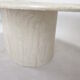 Table basse ovale italienne en travertin, 1984