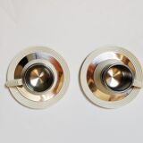 Pair of futuristic coffee cups by Carlo Giannini