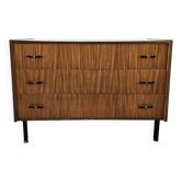 1960s teak three-drawer chest of drawers