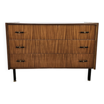 1960s teak three-drawer chest of drawers